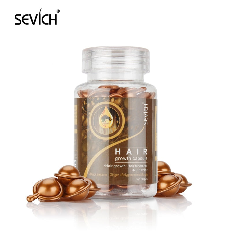 Sevich Smooth Silky Hair Vitamin Capsule Keratin Complex Oil Hair Care Repair Damaged Hair Serum Anti-Loss Moroccan Hair Oil.